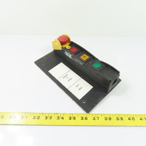 Schmersal BDF200-NHK-20-LTRD-LTYE-LTGN Slender E-Stop Control Station 24VAC