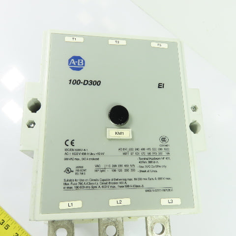 Allen-Bradley 100-D300 300A 3-Pole IEC Contactor 600VAC 110-130V Coil