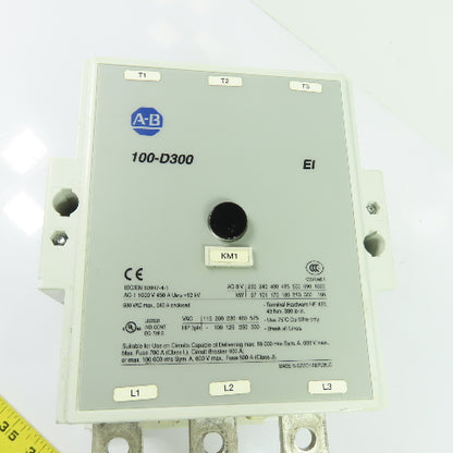 Allen-Bradley 100-D300 300A 3-Pole IEC Contactor 600VAC 110-130V Coil