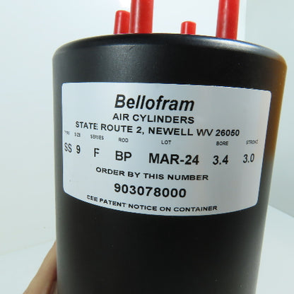 Bellofram SS9FBPUM 903078000 Diaphragm Air Cylinder w/ Studs