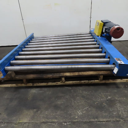 50" Wide x 60" Long Powered Roller Conveyor 208-230/480V 3/4Hp 31FPM Tested