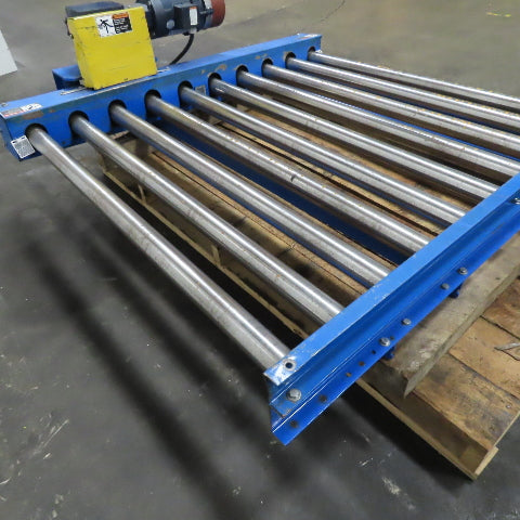 50" Wide x 60" Long Powered Roller Conveyor 208-230/480V 3/4Hp 31FPM Tested