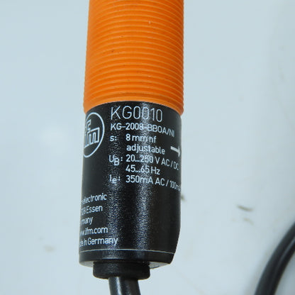ifm KG-2008-BB0A/NI KG0010 Capacitive Proximity Sensor 8mm 20-250V AC/DC
