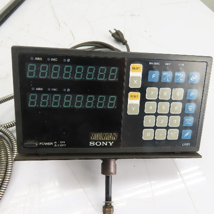 Sony LH51-2 2-Axis Mill Digital Readout Display W/Linear Scale 100-230VAC