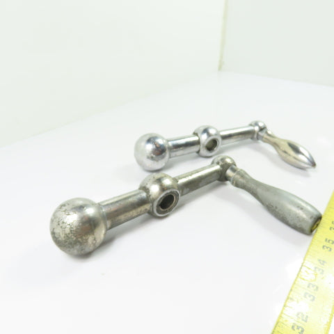 Machine Crank Handle Milling Vise Machine 5/8" Bore 7-1/2" Long Lot Of 2