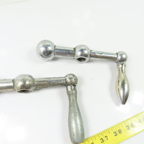 Machine Crank Handle Milling Vise Machine 5/8" Bore 7-1/2" Long Lot Of 2