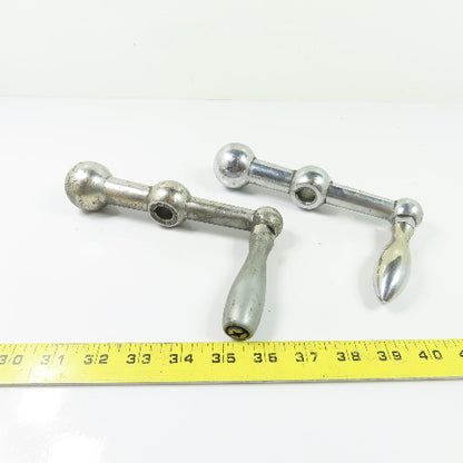 Machine Crank Handle Milling Vise Machine 5/8" Bore 7-1/2" Long Lot Of 2