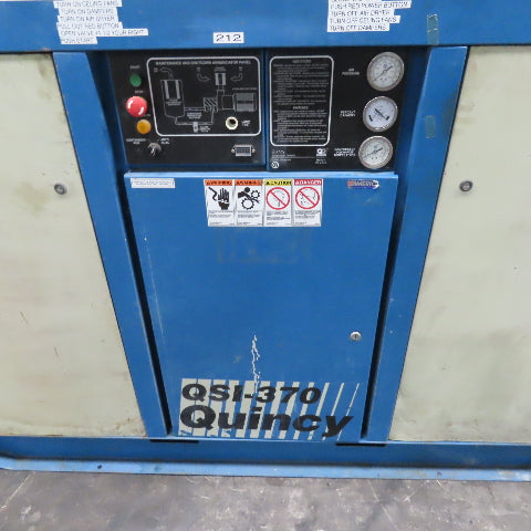 Quincy QSI-370 75Hp Rotary Screw Air Compressor 370CFM 125PSI 208-480V Tested