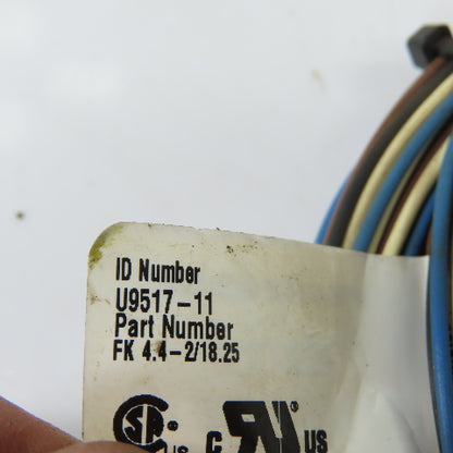 Turck U9517-11 FK 4.4-2/18.25 M12 Eurofast Female Receptacle Cordset 4-Pin 250V