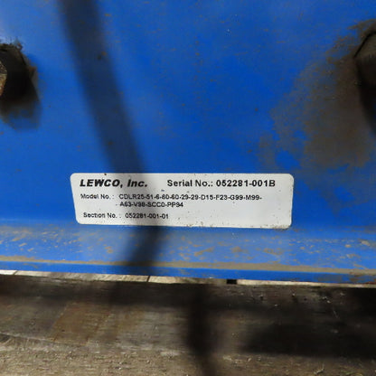 50" Wide x 60" Long Powered Roller Conveyor 208-230/480V 3/4Hp 31FPM Tested