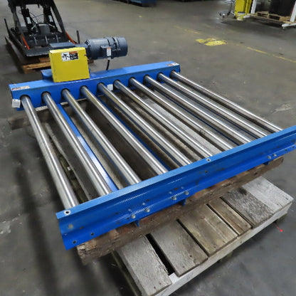 50" Wide x 60" Long Powered Roller Conveyor 208-230/480V 3/4Hp 31FPM Tested