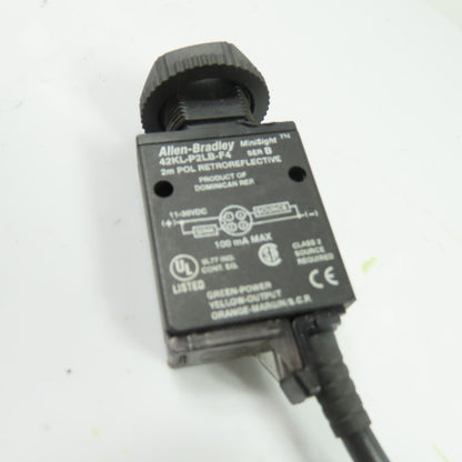 Allen-Bradley 42KL-P2LB-F4 MiniSight Polarized Retroreflective Sensor 11-30VDC