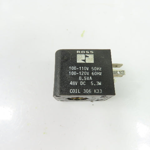 Ross 306 K33 Pneumatic Solenoid Coil 110/120V Coil 48VDC
