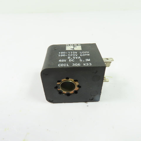 Ross 306 K33 Pneumatic Solenoid Coil 110/120V Coil 48VDC