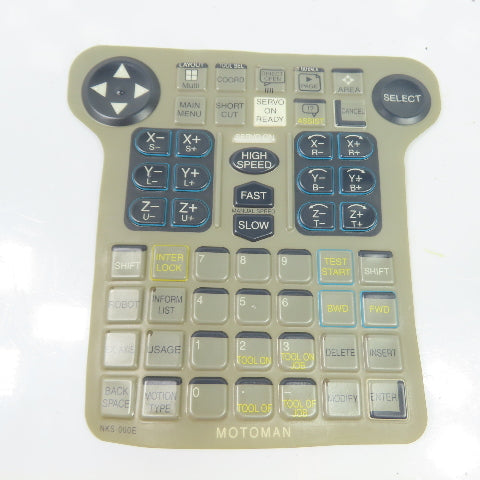 Motoman NKS-000E Robot Teach Pendant Membrane Keypad Overlay