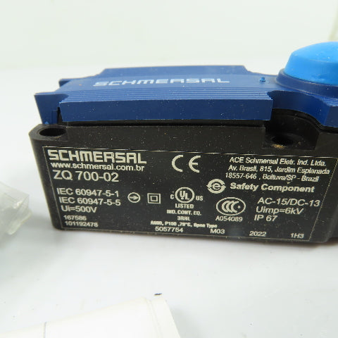 Schmersal 167586 ZQ 700-02 Pull-Wire E-Stop Rope Switch 2NC IP67