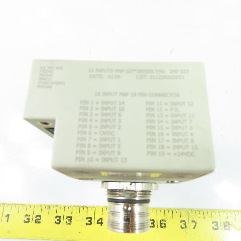 Aventics 240-323 16-Input PNP Digital I/O Module G3 Series M23 19-Pin 24VDC