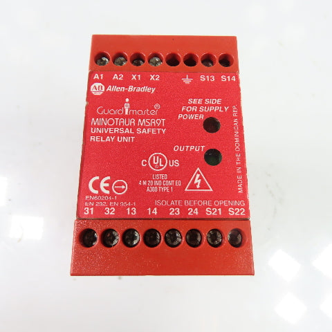 Allen-Bradley 440R-F23028 Guardmaster Minotaur MSR9T Safety Relay Unit 115/230V