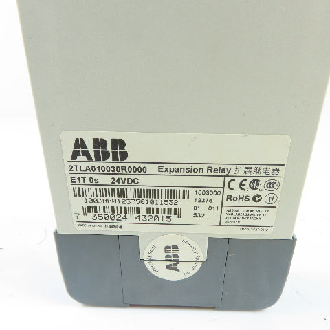 ABB 2TLA010030R0000 Safety Expansion Relay E1T 0S 24VDC