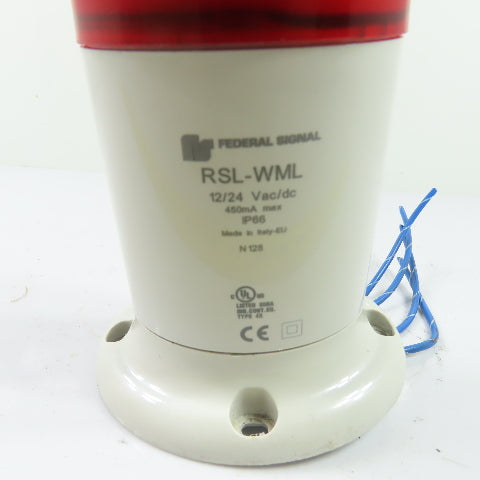 Federal Signal RSL-WML 3-Tier LED Stack Tower Light Amber Green Red 12/24VAC/DC