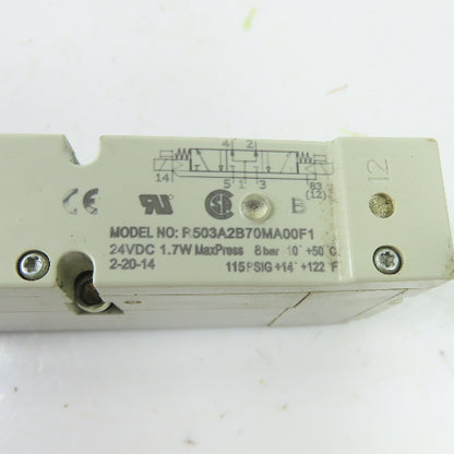 Numatics R503A2B70MA00F1 Pneumatic Solenoid Directional Control Valve 24V 115PSI