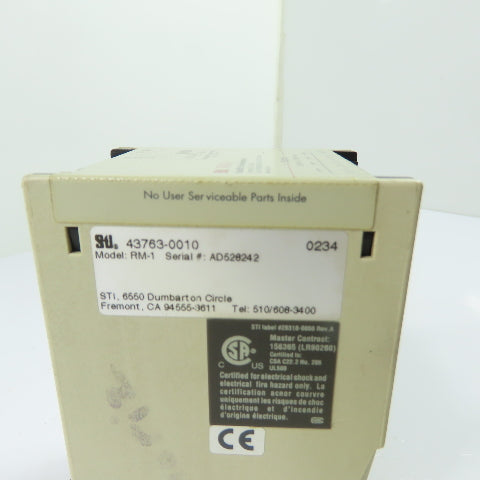 STI 43763-0010 RM-1 Safety Light Curtain Relay 24VDC In 250VAC Output