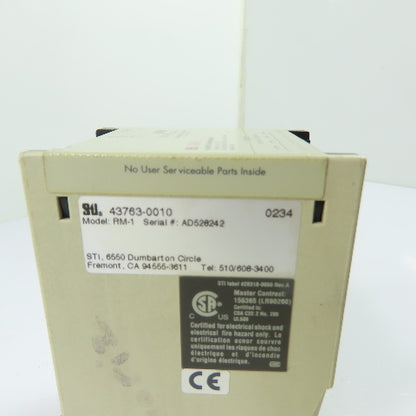 STI 43763-0010 RM-1 Safety Light Curtain Relay 24VDC In 250VAC Output