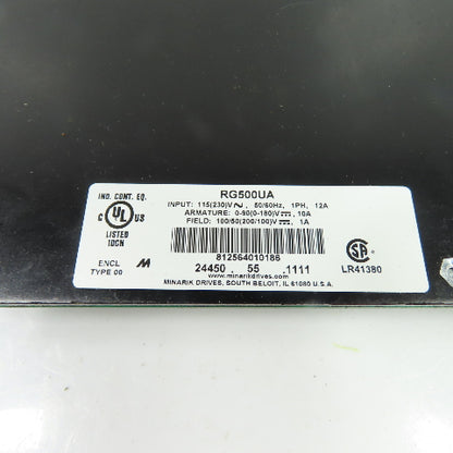 Minarik RG500UA DC Motor Speed Controller Drive 115/230VAC