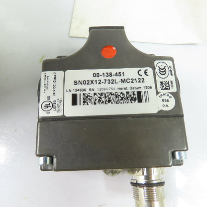 Euchner 097343 SN02X12-732L-MC2122 12mm Inductive Proximity Limit Switch 24VDC