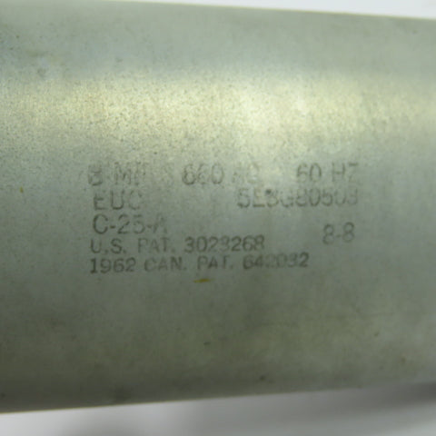 NTC 92631-S6 1168-532 8MFD 660VAC Capacitor 60Hz 6E8G80503