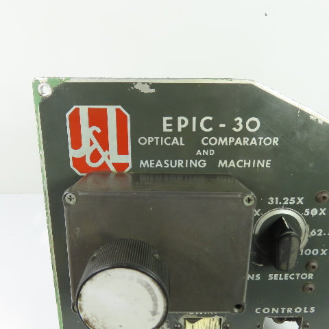 Jones & Lamson EPIC-30 Optical Comparator Operator Control Panel