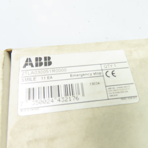 ABB 2TLA030051R0000 SMILE 11 EA Twist-Release Emergency Stop Pushbutton 24VDC