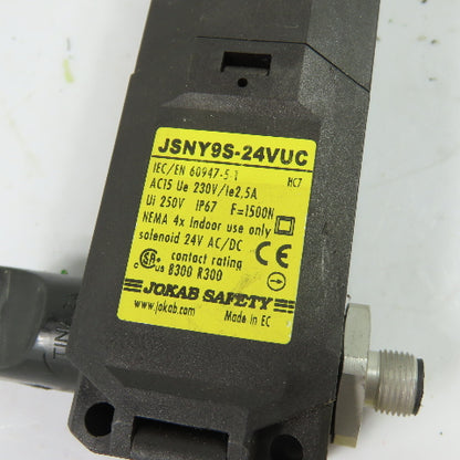 Jokab Safety JSNY9S-24VUC Solenoid Safety Interlock Switch 24V AC/DC IP67