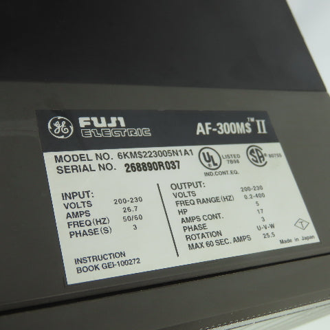 GE Fuji Electric 6KMS223005N1A1 5HP AF-300 Micro-Saver II AC Drive 200-230V 3Ph