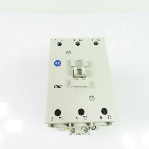 Allen-Bradley 100-C60D*00 60A 3-Pole IEC Contactor 24VDC Coil 600V Ser B