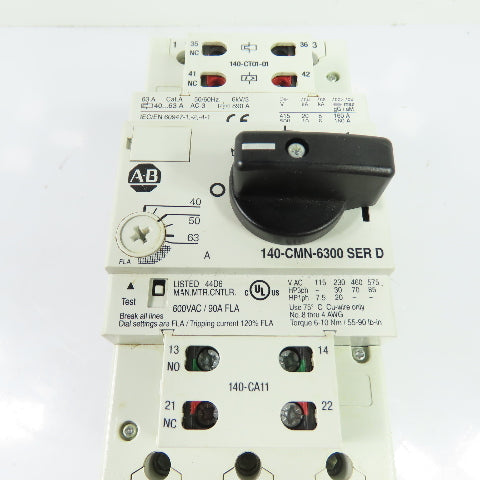 Allen-Bradley 140-CMN-6300 63A Manual Starter Circuit Breaker Protector 600V
