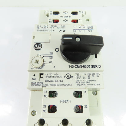 Allen-Bradley 140-CMN-6300 63A Manual Starter Circuit Breaker Protector 600V