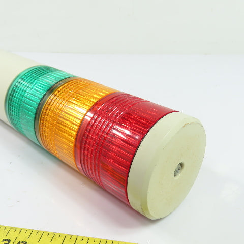 Patlite LME-302-RYG+FB120 3-Tier LED Signal Tower Light 24VAC/DC Red Amber Green