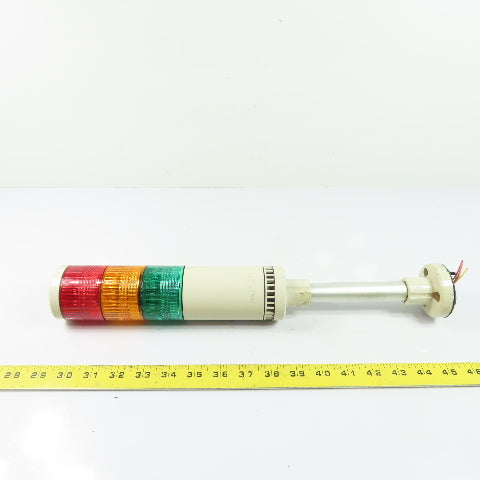 Patlite LME-302-RYG+FB120 3-Tier LED Signal Tower Light 24VAC/DC Red Amber Green