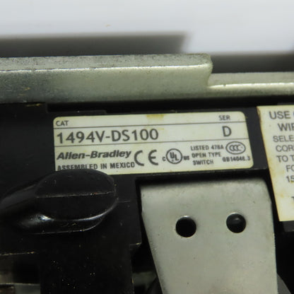 Allen-Bradley 1494V-FS100 1494V-DS100 100A Fusible Safety Disconnect Switch 600V