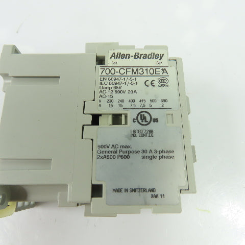 Allen-Bradley 700-CFM310E*A 4-Pole IEC Control Relay 3NO/1NC 24VDC Coil