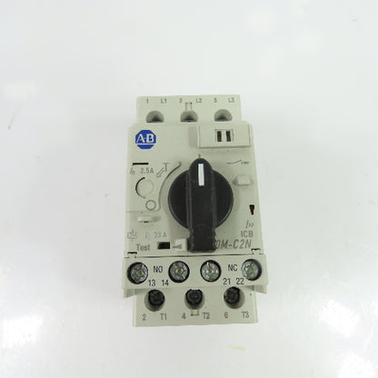 Allen-Bradley 140M-C2N-B25 2.5A 3-Pole Motor Protector Circuit Breaker 600VAC