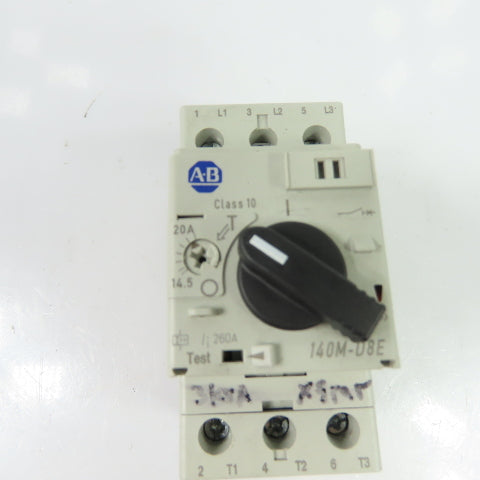 Allen-Bradley 140M-D8E-C20 14.5-20A 3Pole Motor Protector Circuit Breaker 600VAC