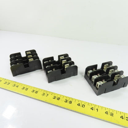 Ferraz Shawmut 30353 30A 3-Pole Class CC Fuse Block 600V Lot of 3