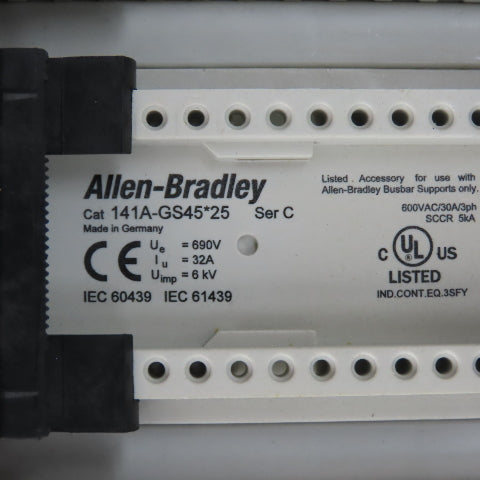 Allen-Bradley IEC Busbar Mounting System w/(5) 141A-GS45*25 690V