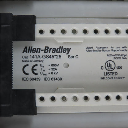 Allen-Bradley IEC Busbar Mounting System w/(5) 141A-GS45*25 690V