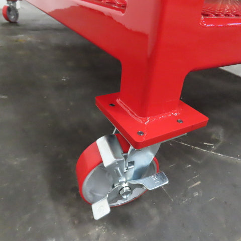 NEW 96"x 48"x 34"H - 1/2" Top Steel Top Rolling Work Bench Welding Table W/Shelf
