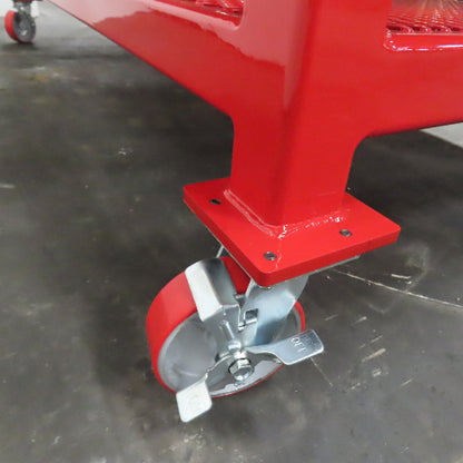 NEW 96"x 48"x 34"H - 1/2" Top Steel Top Rolling Work Bench Welding Table W/Shelf