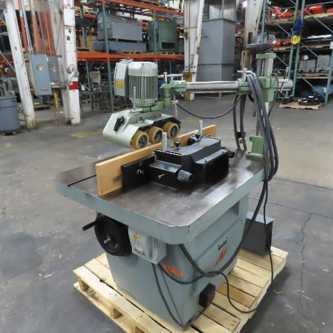 Delta Invicta 43780 RS 15 7.5Hp 5-Speed Wood Shaper w/Holz Power Feeder 220/460V