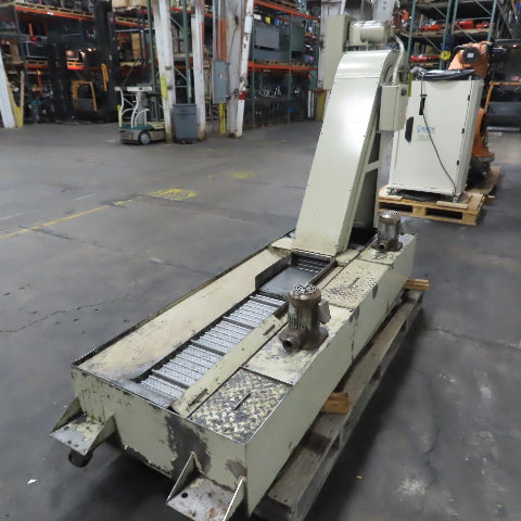 Turbo 5475-8104 Incline Chip Conveyor 52"x10" 230/460V 3Ph W/ Coolant Recovery